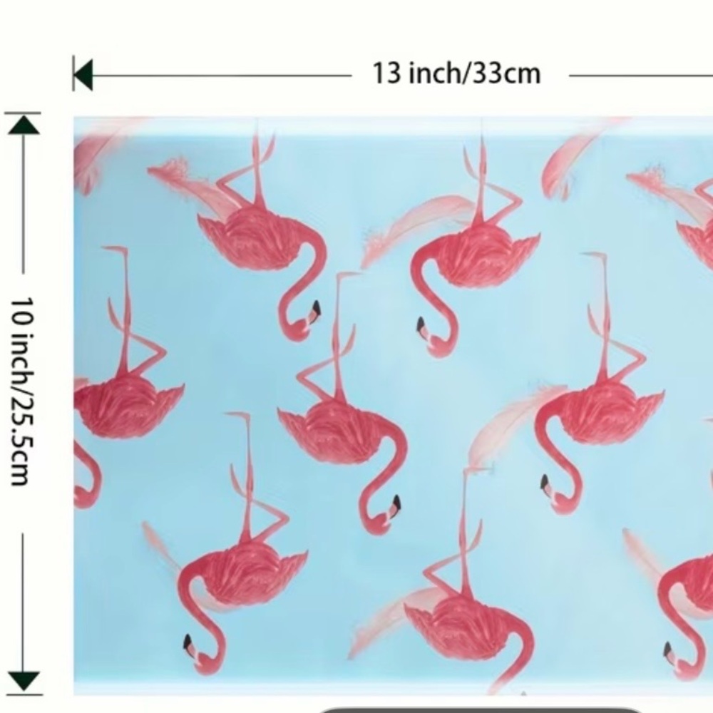 Flamingo & Feathers Polymailers & Gift Wrap Size: 10”x13” Quantity: 20 per set. - Picture 2 of 8